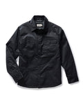 flatlay of The Fender Waxed Canvas Jacket in Coal Dry Wax