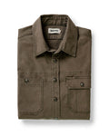 folded flatlay of The Field Overshirt in Mushroom Ripstop