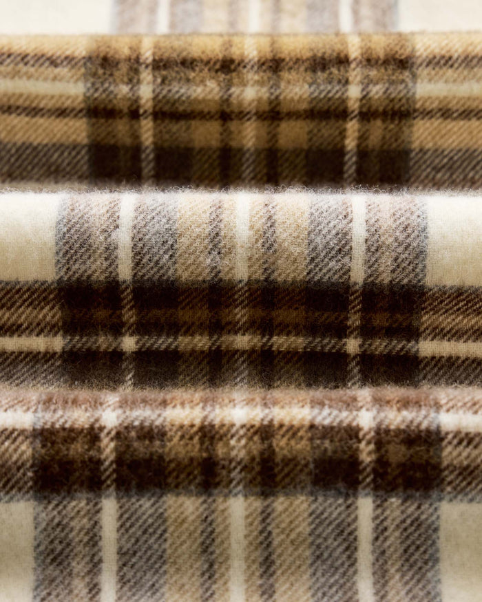 material shot of the fabric on The Fireside Scarf in Butterscotch Plaid