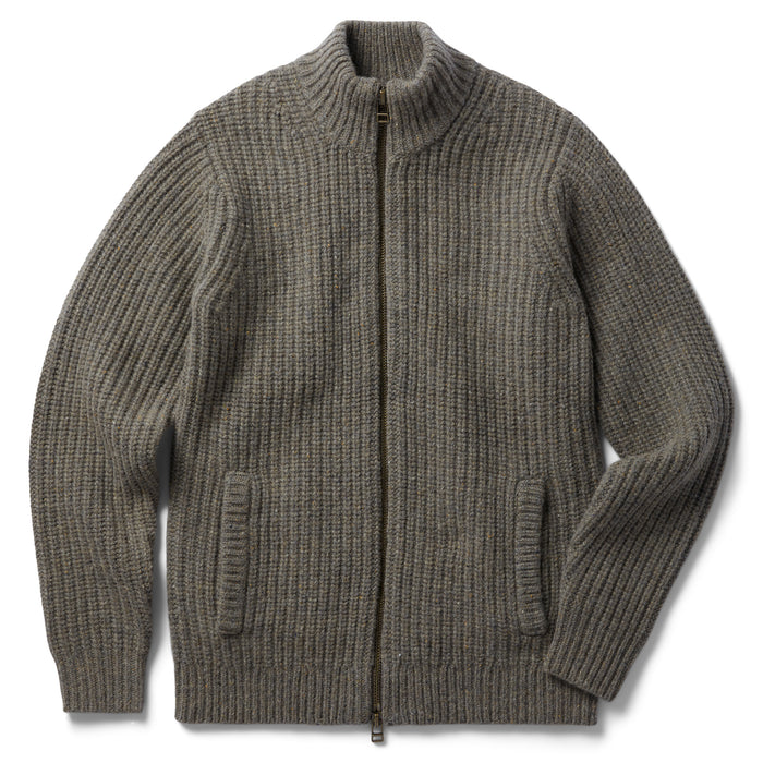 flatlay for The Fisherman Full-Zip in Taupe
