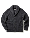 flatlay of The Fisherman Shawl Cardigan in Heather Coal Merino