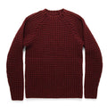 The Fisherman Sweater in Maroon Waffle