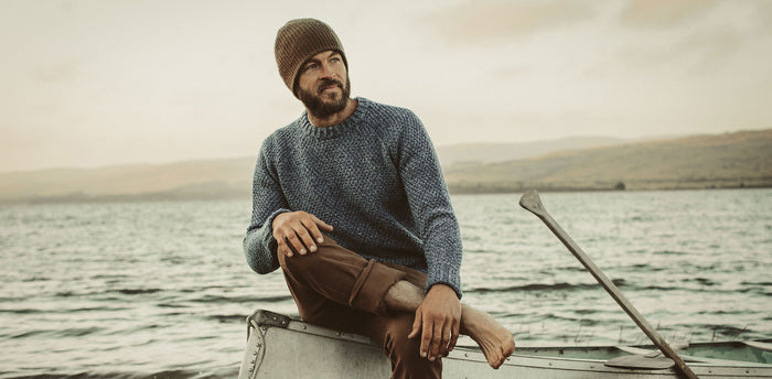 The Fisherman Sweater in Navy Melange workshop header [tr]