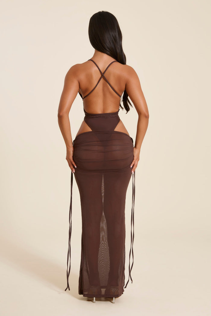 The Fishtail Swimsuit in Brown