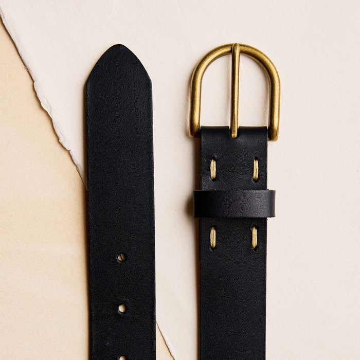 editorial image of the buckle on The Foundation Belt in Black