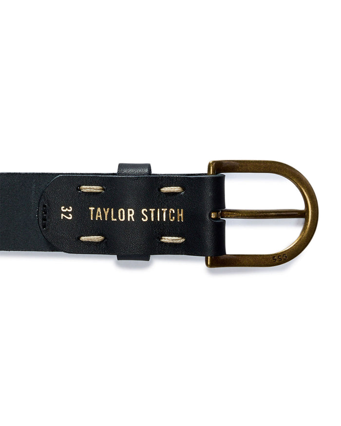 flatlay of the inside buckle on The Foundation Belt in Black