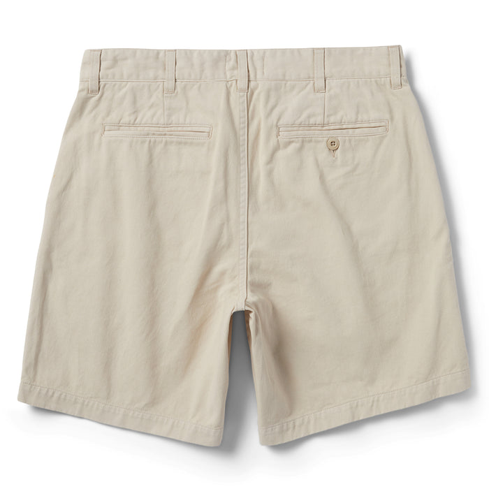 flatlay of The Foundation Short in Natural Twill, shown from the back