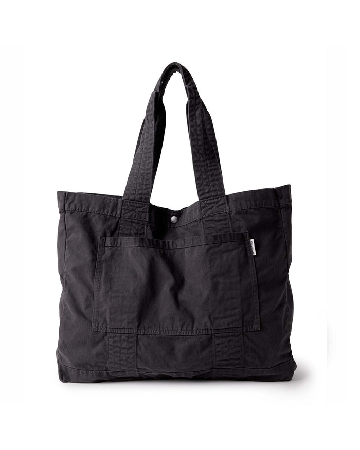 front image of The Foundation Tote in Organic Faded Black