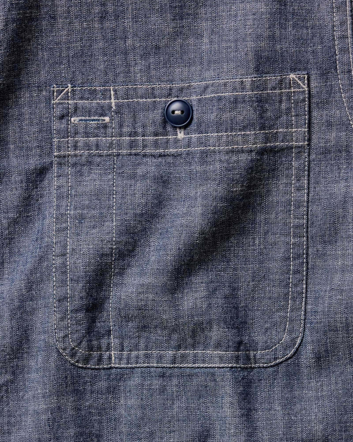 The Foundry Shirt in Rinsed Indigo Chambray