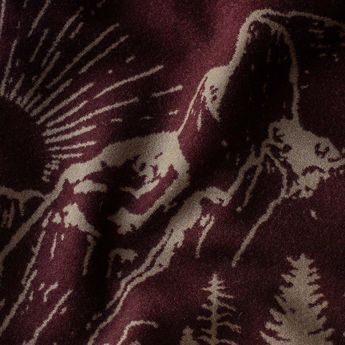 material shot of print of The Golden State Blanket in Rust