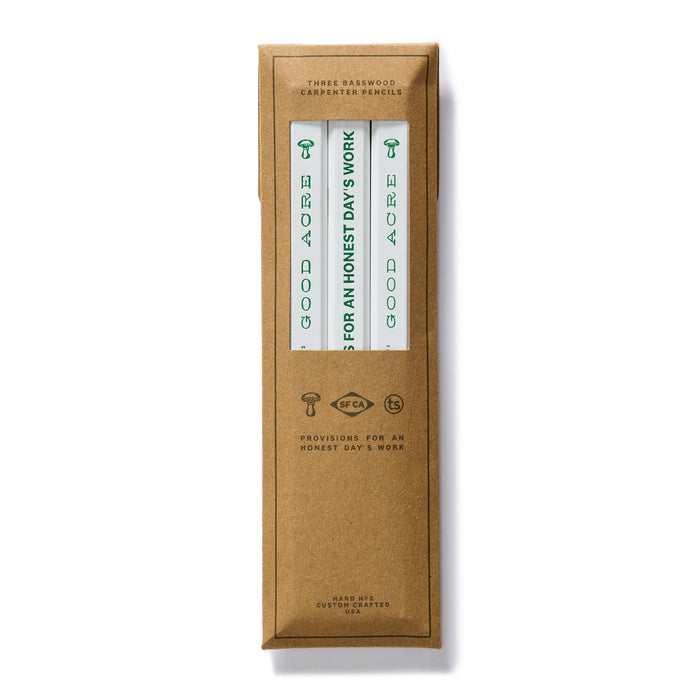 flatlay of The Good Acre Carpenter Pencil (3-Pack)