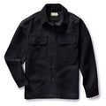flatlay of The Good Acre Forge Overshirt in Black Canvas