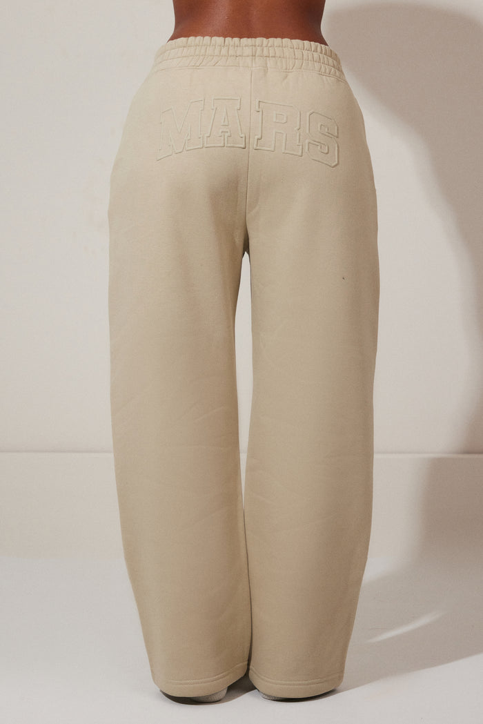 The Graphic Varsity Straight Leg Joggers in Stone