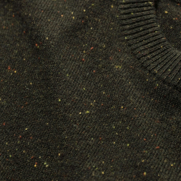 The Hardtack Sweater in Olive Cashmere Donegal