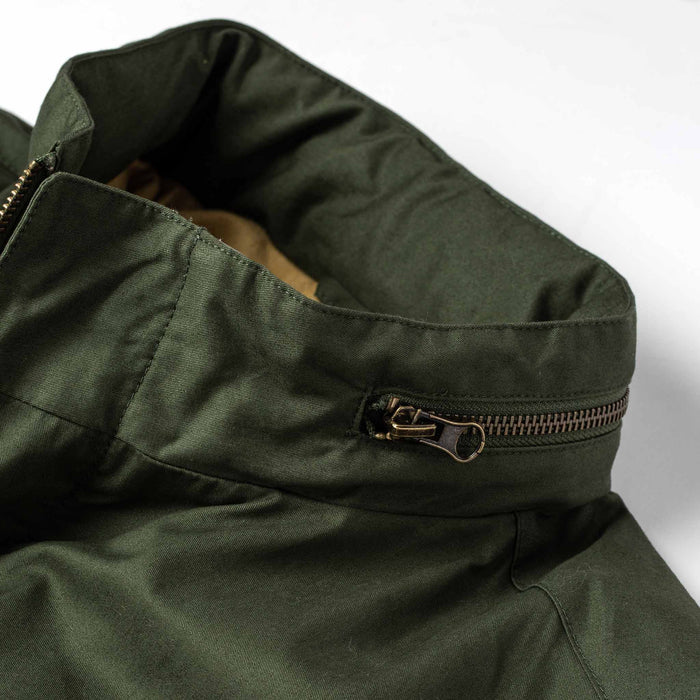 material shot of zipper on hood