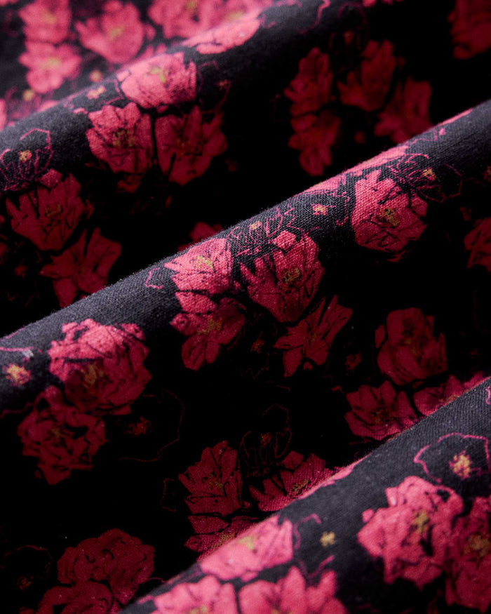 material shot of the fabric on The Hawthorne Shirt in Cactus Floral