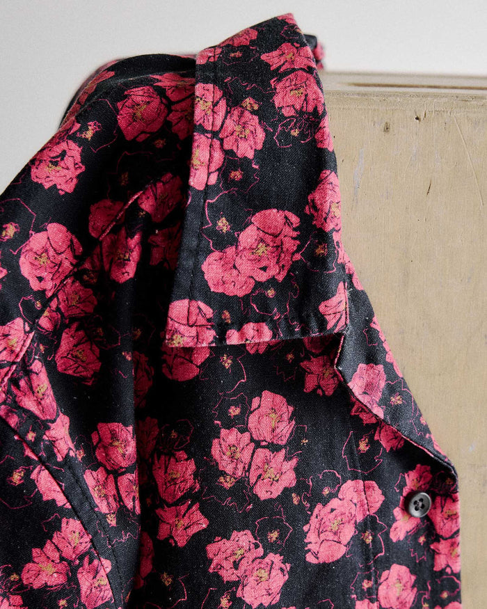 material shot of The Hawthorne Shirt in Cactus Floral hanging