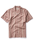 flatlay of The Short Sleeve Hawthorne in Dried Fig Stripe