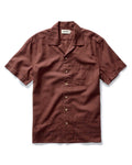 flatlay of The Hawthorne Shirt in Red Wine Border Eyelet