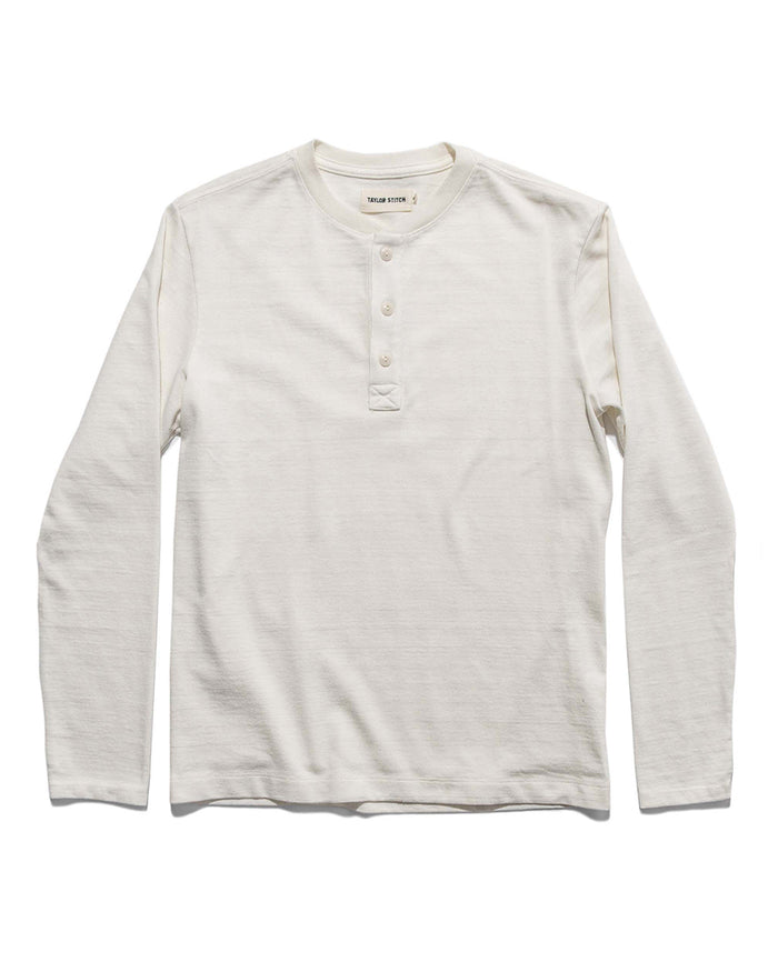 flatlay of The Heavy Bag Henley in Natural