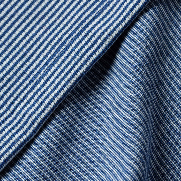 bottom material shot of The Heavy Bag Ringer in Royal Blue Stripe