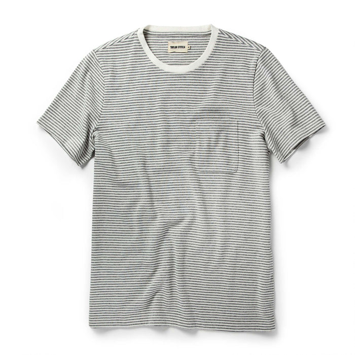 The Heavy Bag Tee in Ash Stripe