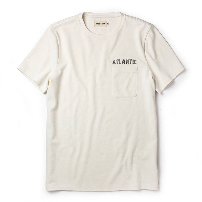 flatlay of The Heavy Bag Tee in Atlantic