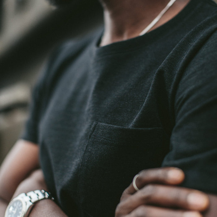 The Heavy Bag Tee in Black Melange