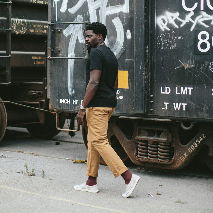The Heavy Bag Tee in Black Melange