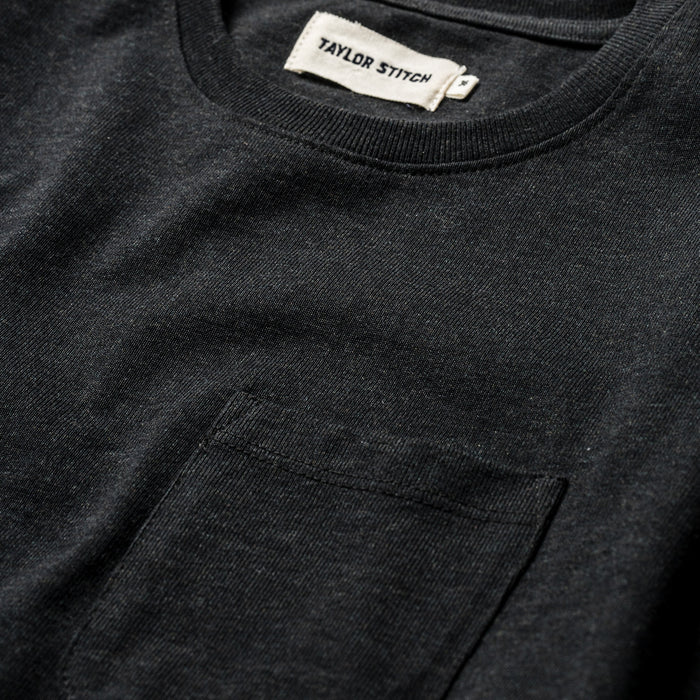 The Heavy Bag Tee in Black Melange