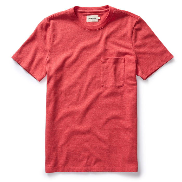 flatlay of The Heavy Bag Tee in Cardinal