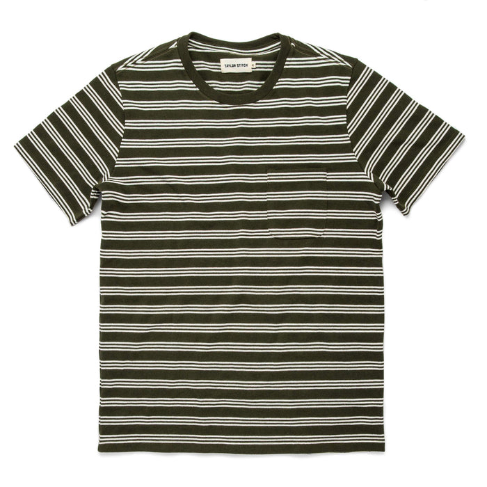 The Heavy Bag Tee in Cypress Stripe