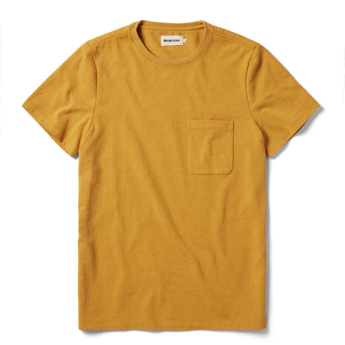 flatlay of The Heavy Bag Tee in Gold
