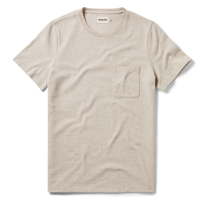 flatlay of The Heavy Bag Tee in Oatmeal