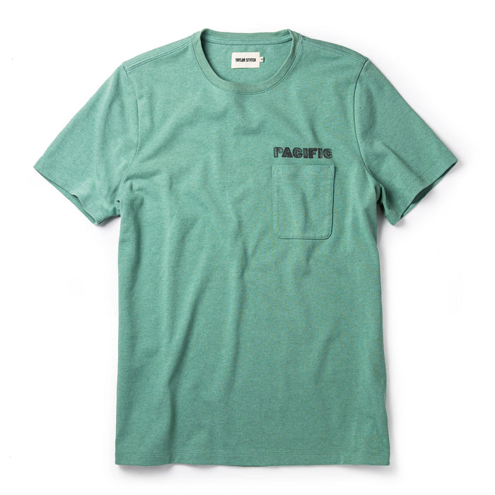 flatlay of The Heavy Bag Tee in Pacific