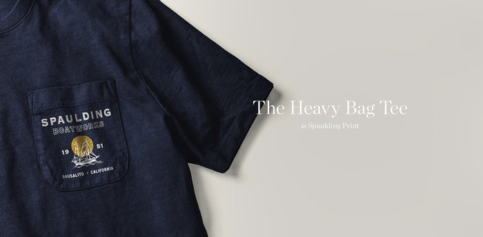 The Heavy Bag Tee in Spaulding Print workshop header