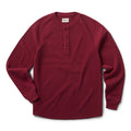 flatlay of The Heavy Bag Waffle Henley in Burgundy