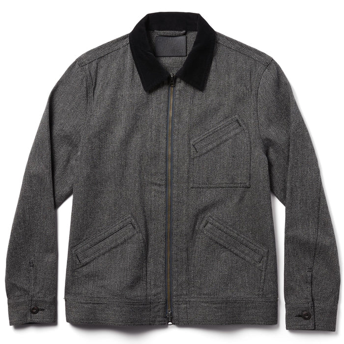 flatlay of The Ignition Jacket in Indigo Salt and Pepper