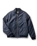 flatlay of The Insulated Bomber Jacket in Dark Navy Dry Wax