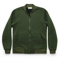 The Inverness Bomber in Olive Knit Quilt