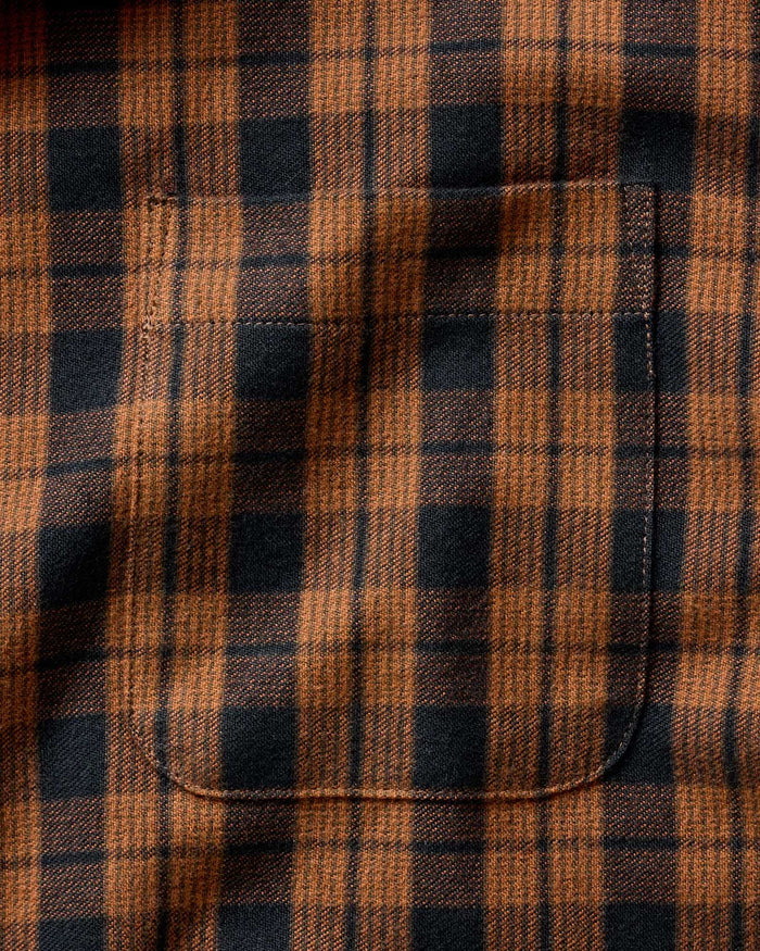 material shot of the pocket on The Jack in Autumn Pine Plaid Flannel