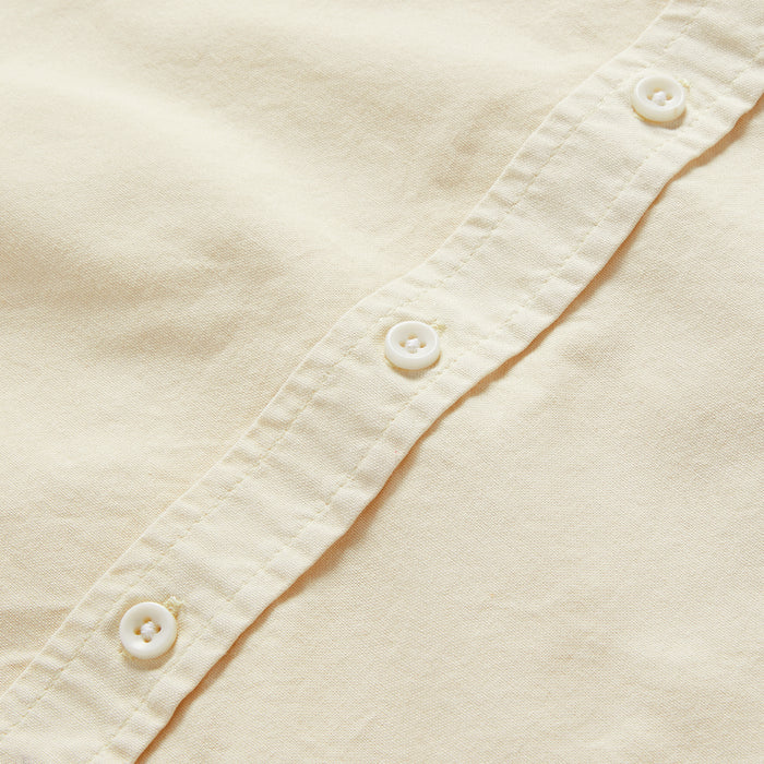 material shot of the buttons on The Jack in Butter Oxford
