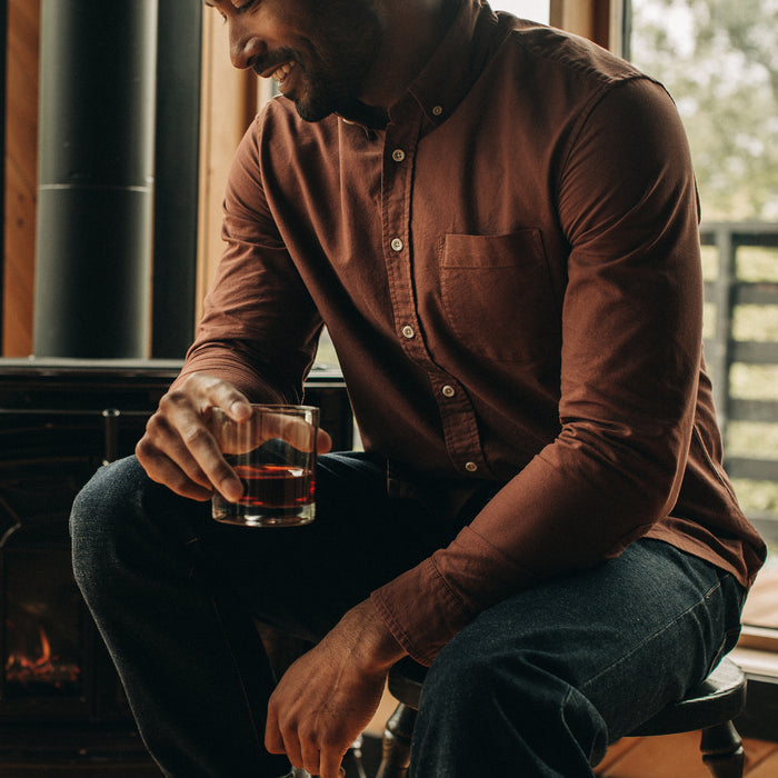 fit model sitting in The Jack in Chestnut Oxford