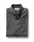 flatlay of The Jack in Coal Jaspe Check Oxford folded