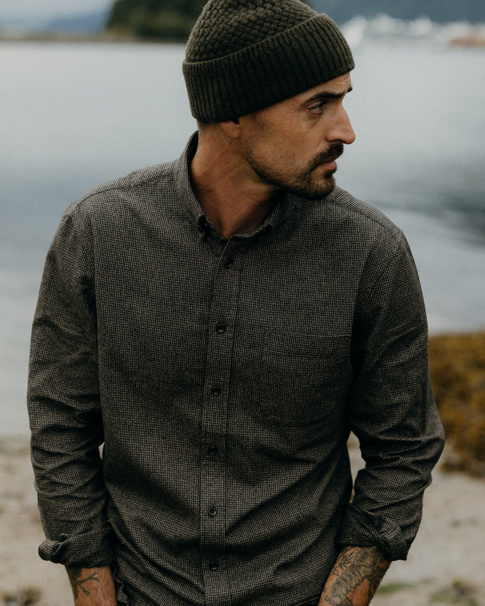 fit model in The Jack in Dark Forest Houndstooth