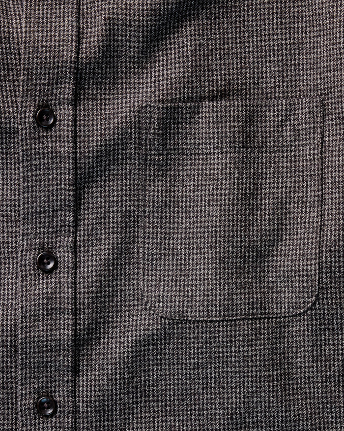 material shot of the pocket on The Jack in Dark Forest Houndstooth
