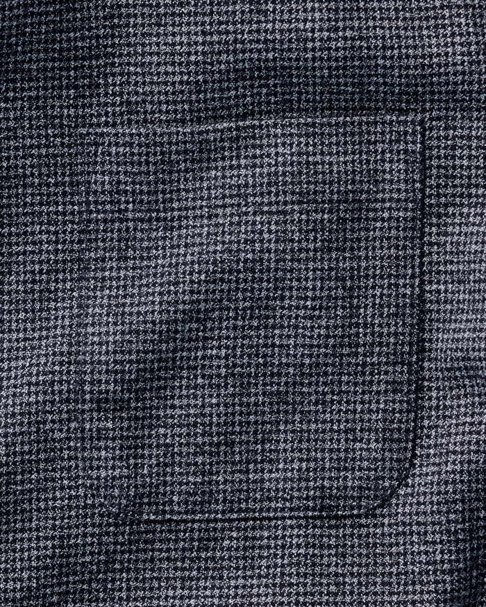 material shot of the pocket on The Jack in Dark Navy Houndstooth