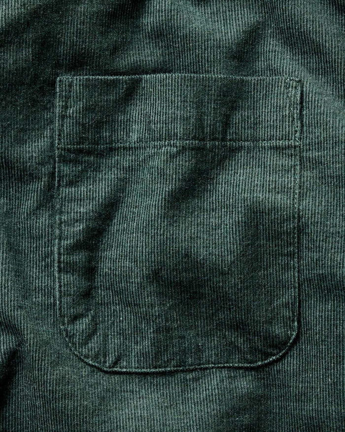material shot of the pocket on The Jack in Heather Pine Pincord