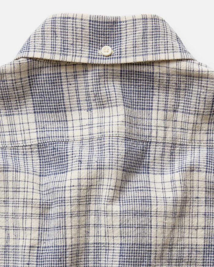 material shot of the back collar on The Jack in Japanese Oyster Plaid