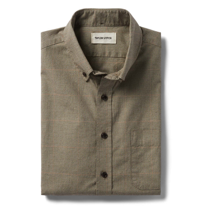 folded flatlay of The Jack in Khaki Houndstooth Check